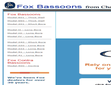 Tablet Screenshot of foxbassoons.com